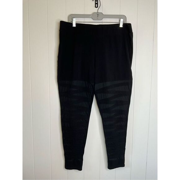 Torrid Womens Size 3X Zig Zag Semi Sheer Pants Black Pullon Stretch - Picture 1 of 8